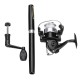 LEO Mini Fishing Rod Reel Combo Fibre Glass Aluminum Fishing Reel 5.1:1 Portable Hunting Fishing Tools