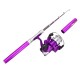 LEO Mini Fishing Rod Reel Combo Fibre Glass Aluminum Fishing Reel 5.1:1 Portable Hunting Fishing Tools