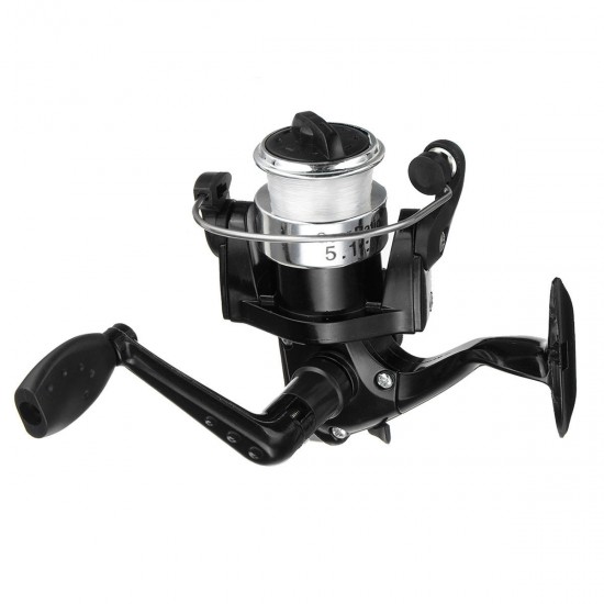 LEO Mini Fishing Rod Reel Combo Fibre Glass Aluminum Fishing Reel 5.1:1 Portable Hunting Fishing Tools