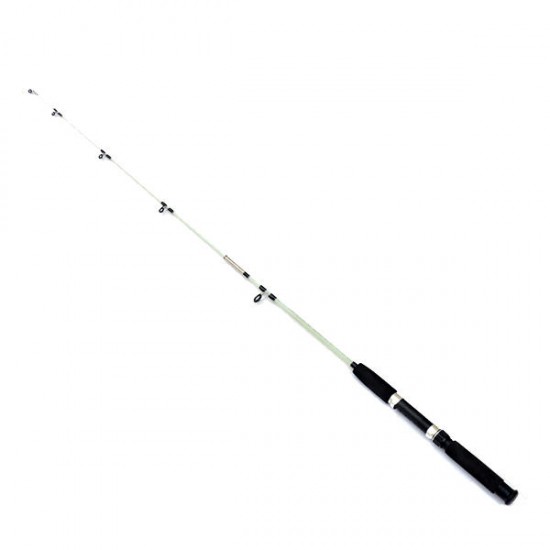 LEO Transparent Solid Fiberglass Fishing Rod 1.35M 1.5M 1.65M 2 Sections Sea Fishing Pole
