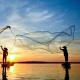 12ft 3/8" Nylon Monofilament Mesh Fishing Net Saltwater Bait Casting Net White
