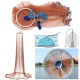 2.4m USA Style Brown Fishing Net Bait Casting Strong Nylon Line With Sinker 4FT Fishing Network