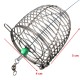 ZANLURE 10g Stainless Steel Wire Fishing Bait Lure Cage Fishing Trap Basket Feeder Holder