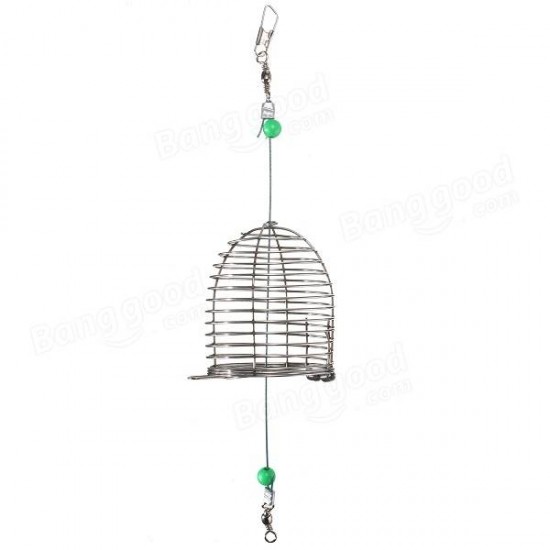 ZANLURE 10g Stainless Steel Wire Fishing Bait Lure Cage Fishing Trap Basket Feeder Holder