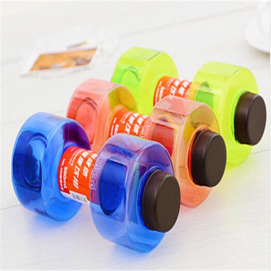 550ml Portable Dumbbell Yoga Dumbbell Water Bottle Leak-proof Cup