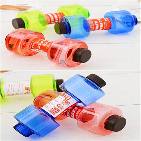 550ml Portable Dumbbell Yoga Dumbbell Water Bottle Leak-proof Cup