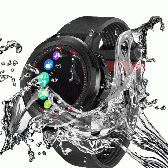 FERACE HY-WS02 4G 512MB+4G/1+8G GPS WIFI Watch Phone 1.3'' AMOLED Screen IP68 Waterproof Smart Watch Multiple Sports Modes Heart Rate Monitor Fitness Exercise Bracelet