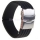 KALOAD 18/20/22/24mm Waterproof Black Strap Replacement Silicone Rubber Sports Watch Band