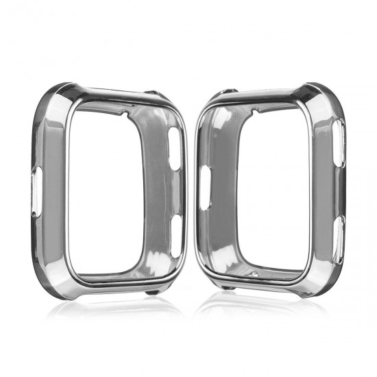TPU Shell Case Screen Protector Frame Cover Smart Watch Cover For Fitbit Versa Silicone Protective TPU Shell Case Screen Protector Frame Cover Smart Watch Cover For Fitbit Versa Silicone Protective