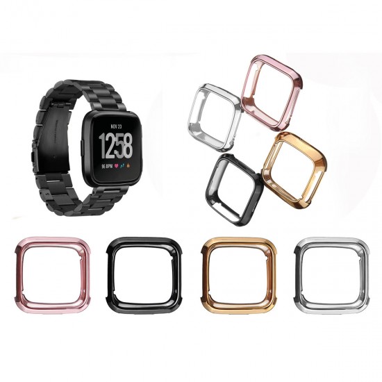 TPU Shell Case Screen Protector Frame Cover Smart Watch Cover For Fitbit Versa Silicone Protective TPU Shell Case Screen Protector Frame Cover Smart Watch Cover For Fitbit Versa Silicone Protective