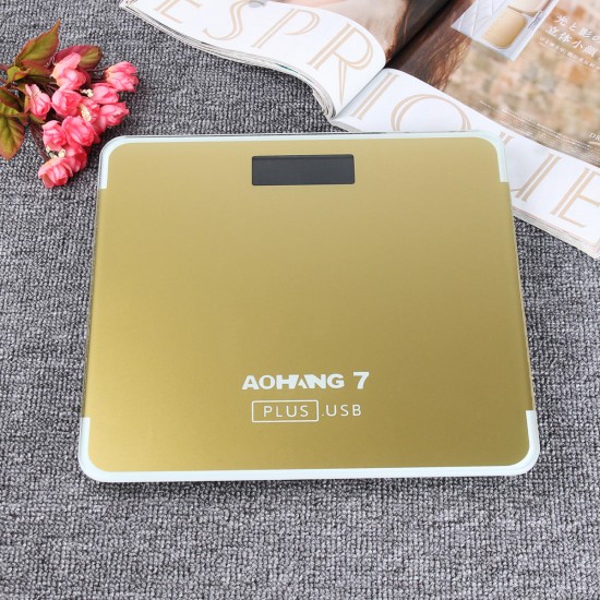 AOHANG 7 Plus USB Version 180kg LCD Electronic Digital Tempered Glass Body Weight Scale AOHANG 7 Plus USB Version 180kg LCD Electronic Digital Tempered Glass Body Weight Scale