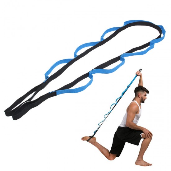 10 Loops Sport  Arms Legs Back Shoulders Fitness Foldable Yoga Stretch Strap