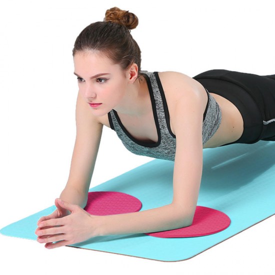 KALOAD 1 Pair PU Elbow Knee Pad Yoga Mats Round Foam Sport Exercise Push-up Fitness Protection Mats KALOAD 1 Pair PU Elbow Knee Pad Yoga Mats Round Foam Sport Exercise Push-up Fitness Protection Mats