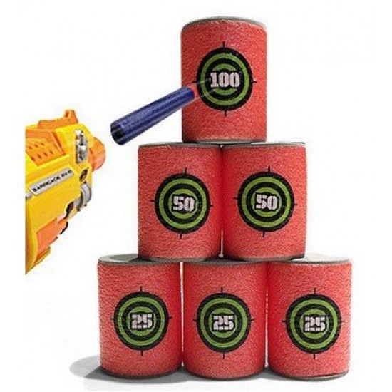 AURKTECH Hunting 6 Pcs Bullet Targets Shot Dart For Series Blasters Darts Toy Gun Soft