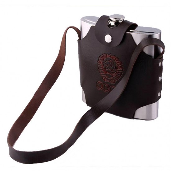 18oz(500ml) Hunting Stainless Steel Hip Flask  Alcohol Pot Bottle Portable Gift For Men
