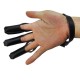 3 Tips Leather Archery Finger Guard Protector Release Archery Gloves Fishing Hunting Accessories