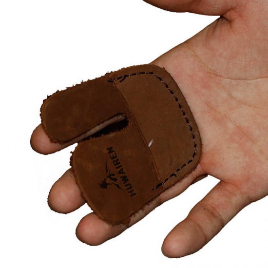 Archery Finger Guard Protector Cow Leather Finger Tab Right Hand For Recurve Bow Hunting Shooting