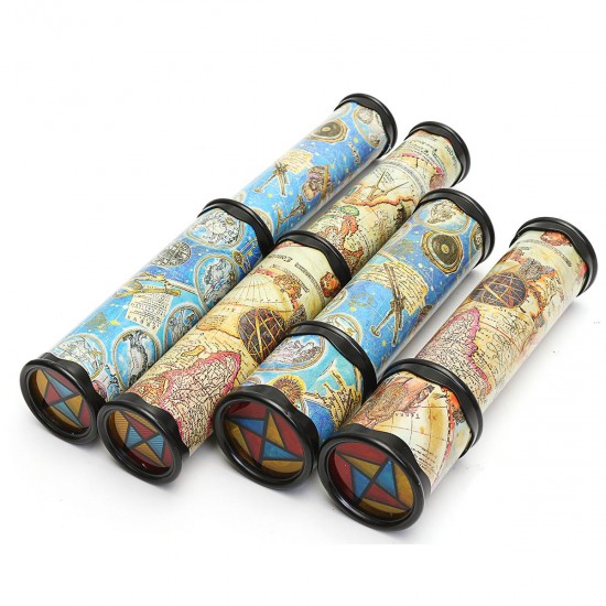 20/30cm Blue Yellow Magical Rotate Kaleidoscope Toy Extended Rotation Fancy Colored World Kids Toy