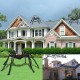 5FT/150cm Hairy Giant Spider Decorations Huge Halloween Outdoor Decor Toys for Party