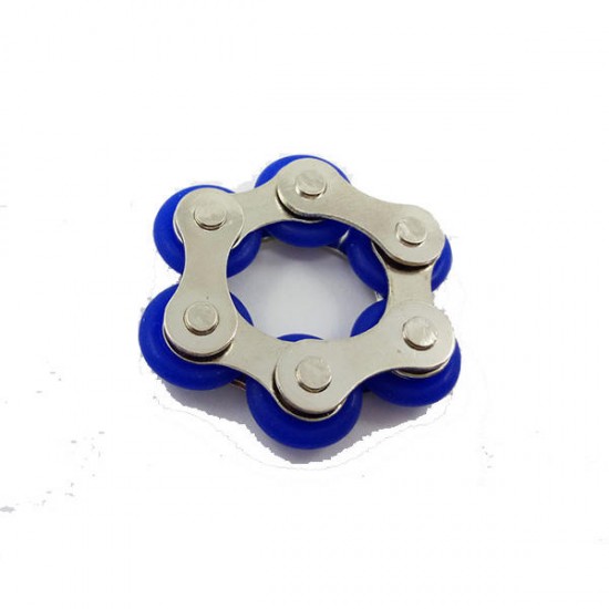 MATEMINCO 6 Ring Bike Chain Fidget Bracelet For Anti Stress Bicycle Chain Hand Spinner