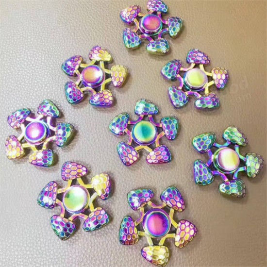 MATEMINCO EDC Hand Spinner Alloy Flower Adult Toys Fidget Spinner