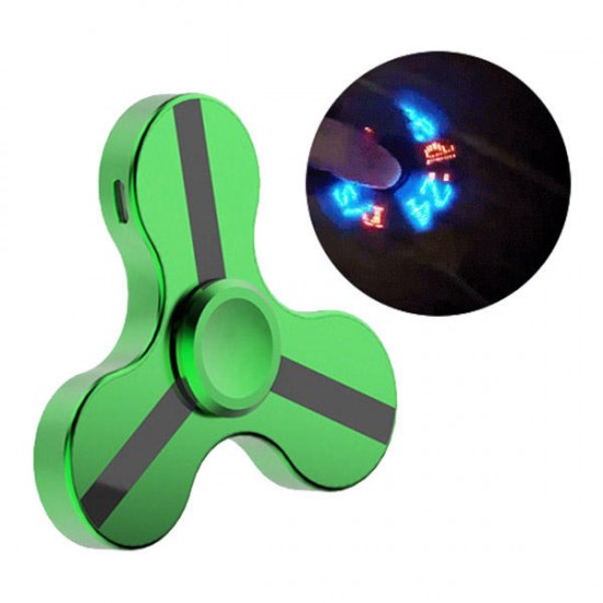 MATEMINCO EDC Hand Spinner LED Flash Word Metal Colorful Flash Word Fidget Spinner