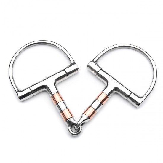 5in BT0401 Stainless Steel D Ring Horse Snaffle Bit Loose Ring Bit Horse Equipment