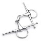 5" Full Cheek Stainless Steel Equestrian Loose Ring Horse Snaffle Bit D Ring