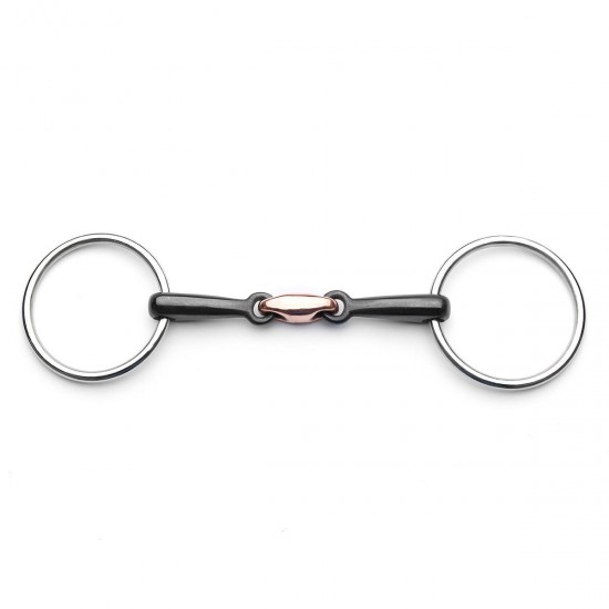 Equestrian Loose Ring Horse Snaffle Bit D Ring Stainless Steel Copper Roller
