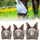 Horse Summer Mosquito Protector Mesh Fly Mask With Ears Cover Breathable Equestrian Supplies