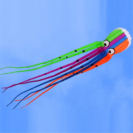 3D 8m Colorful Octopus Kite Cartoon Software Single Line Kites Outdoor Park Toy