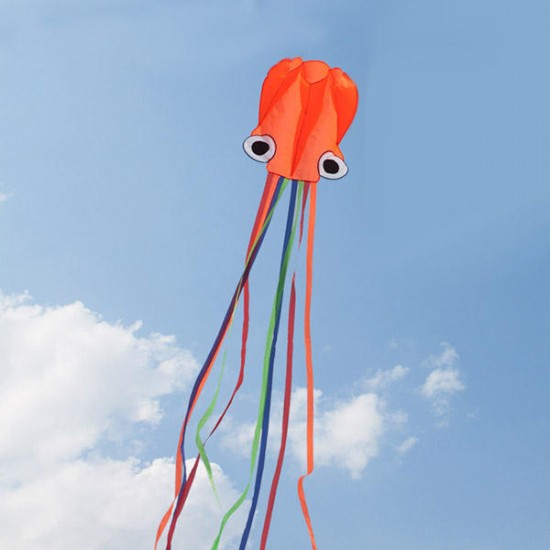 4m Octopus Soft Flying Kite with 200m Line Kite Reel 6 Colors