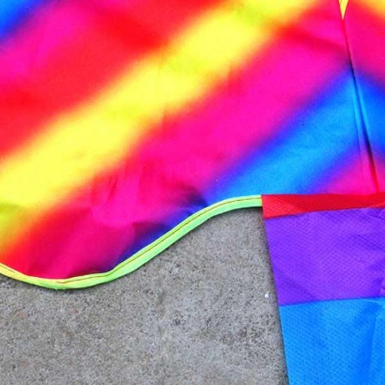 Colorful Rainbow Triangular Kite Flying Modern kite for children