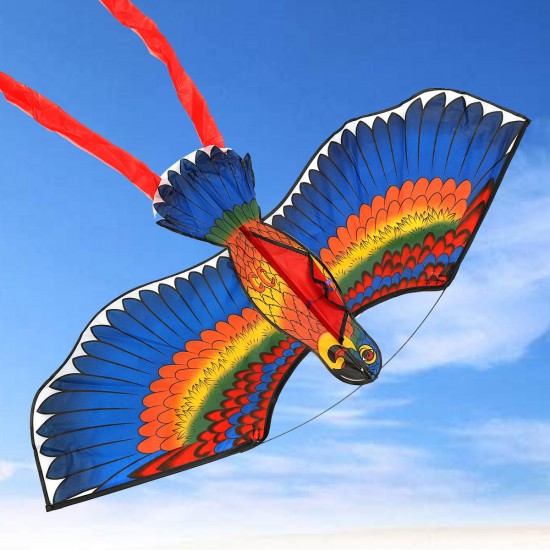 Outdoor Beach Park Polyester Camping Flying Kite Bird Parrot Steady With String Spool For Adults Kids