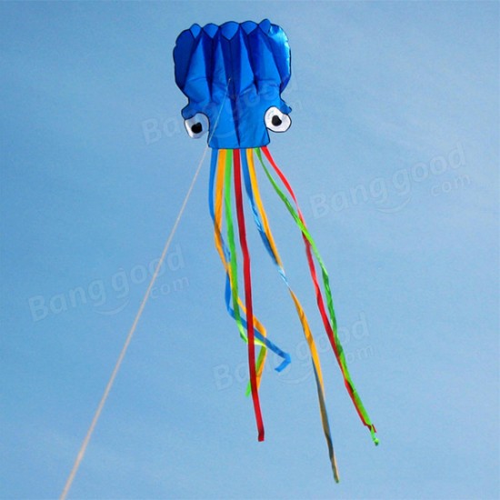 Portable Colorful Octopus Soft Outdoor Sport Flying Kite 5.5m