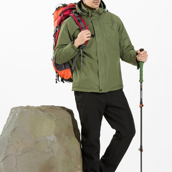Men Camping Hiking Waterproof Windproof Triple Soft Shell Warm Liner Coats Jacket