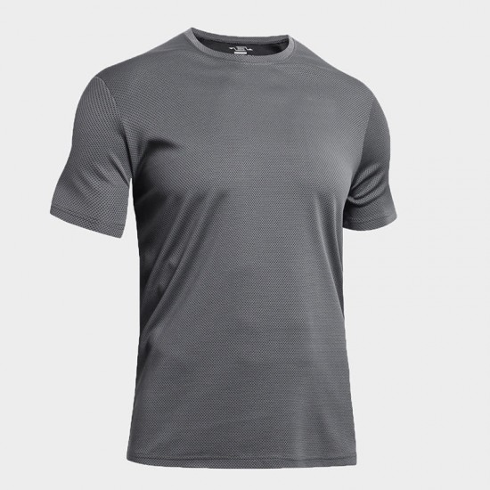SHENGSHINIAO Men Sports Fitness Soft Breathable Quick-drying Sweat Absorbing Clothing T-shirts