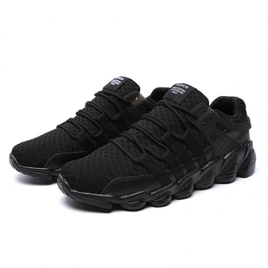 Men's  Breathable Ankle Sneakers Stretchy Weave Knit Non-slip Comfy Running Walking Shoes