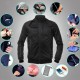 13 in 1 Smart Multi Pocket Travel Jacket with Built-in Neck Pillow Eye Mask Gloves Earphone Holders