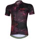 AOGDA Unisex Petal Black Short Sleeve Cycling Jersey Outdoor Sports Summer Polyester Mesh Breathable