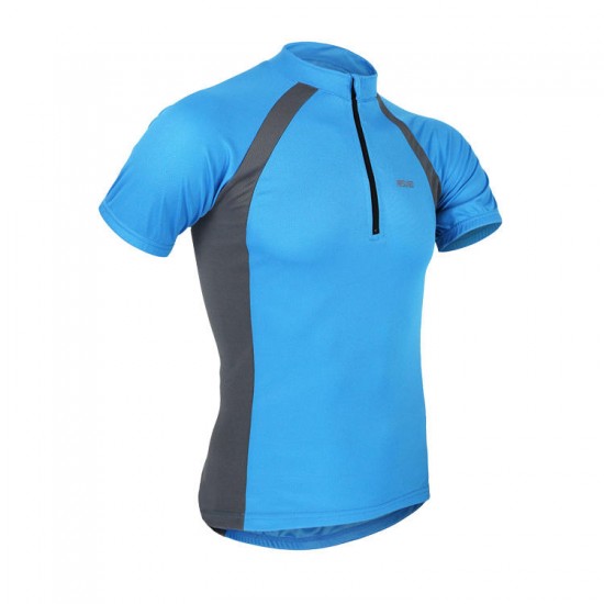 ARSUXEO Cycling Shirt Bicycle Short Sleeves Sports Clothes Summer Breathable Quick Dry Wicking