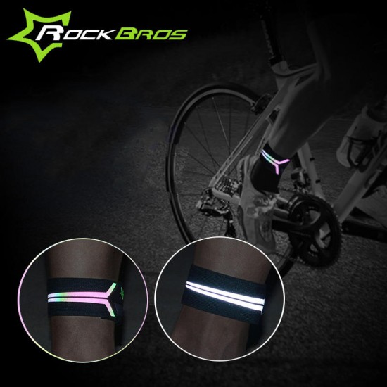ROCKBROS Reflective Seat Belt Ankle Bracelet Wristband Outdooors Sports Bike Pants Adjustable Belt Clip