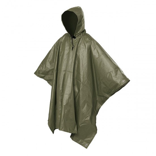 3 In 1 Multifunctional Raincoat Poncho Backpack Camouflage Rain Cover Awning Tent Rainning Clothing