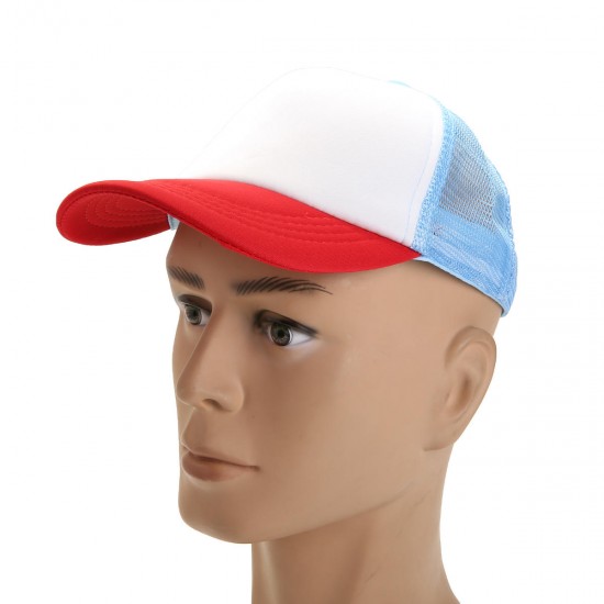 Adult Kids Children Red White Blue Adjustable Baseball Cap Outdoor Activity Sunscreen Sun Hat