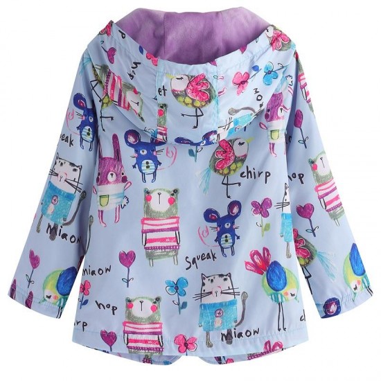 Children's Polyester Raincoat Wear-Resistant Easy Cleaning Kids Hooded Raincoat