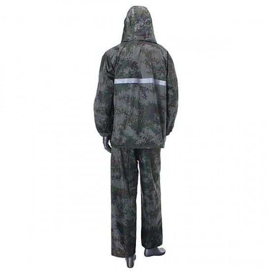 Outdoor Camping Rain Coat Double Layer PVC Rain Suit