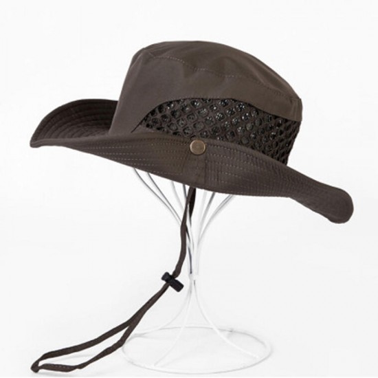 Outdoor Summer Shade Bucket Hat Men Foldable Anti-UV Hat Fishing Climbing Sun Hat