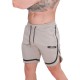 Summer Men Cotton Shorts Workout Sport Shorts Elastic Waist Short Pockets Athletic Casual Shorts