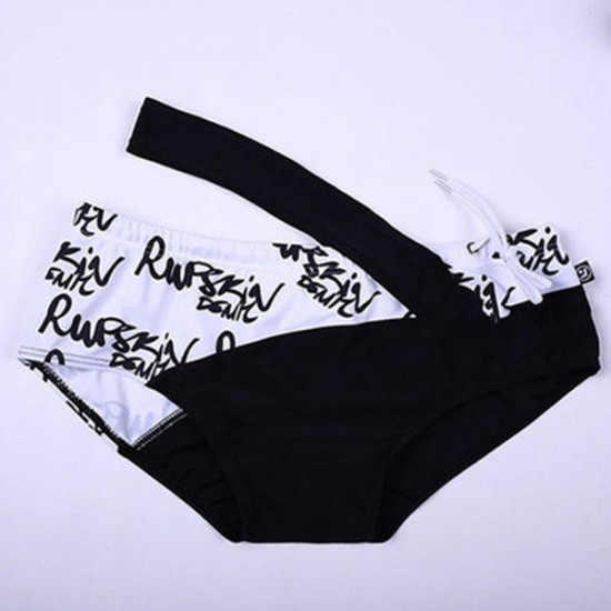 AQUX5181 Men Swimming Trunks Pants Sexy Belt Design Portable Beach Swim Water Activities Shorts
