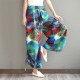 2017 Spring Yoga Harem Pants With Elastic Cotton Wide Legs Oriental Style